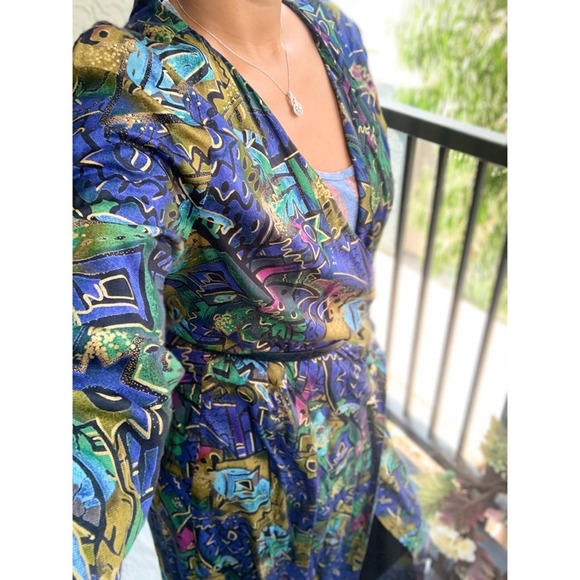 vintage  Midi wrap dress - Picture 6 of 8